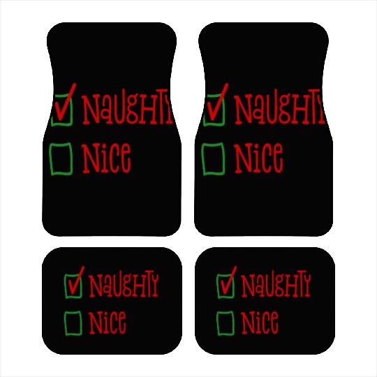 NaughtyNice Christmas Gift Idea Car Mats