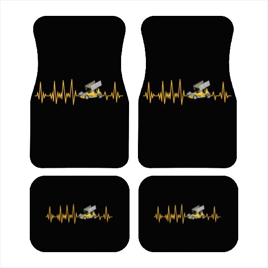 Sprint Car Racing Heartbeat Pulse Car Mats