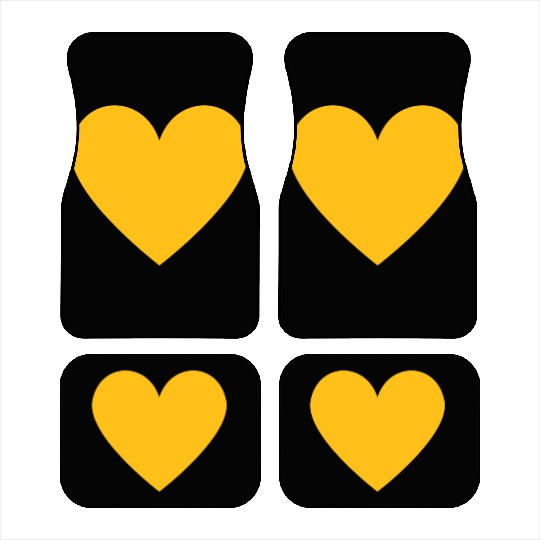 yellow heart song Car Mats