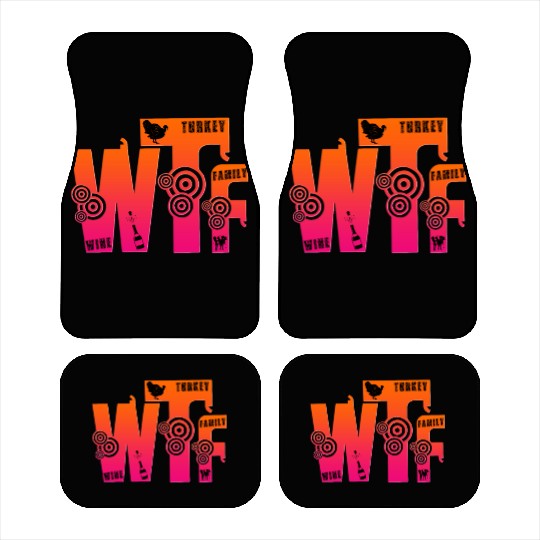 Thanksgiving Turkey Wine Family Tradition Gift Car Mats
