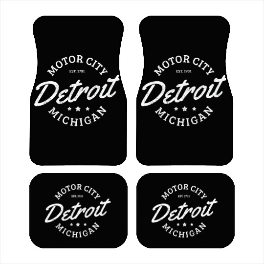 Detroit Michigan Motor City Car Mats
