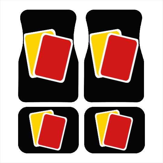Red yellow card Car Mats