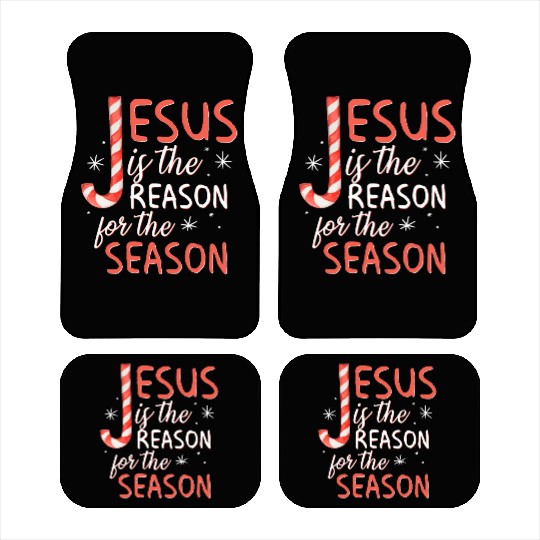 Jesus Is The Reason For The Season Candy Cane Chr Car Mats