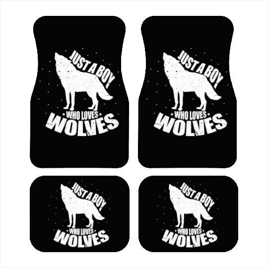 Just A Boy Who Loves Wolves Car Mats