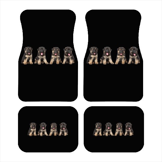 FOUR GERMAN SHEPHERD PUPPIES Car Mats