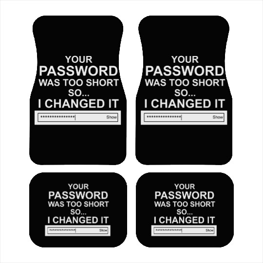 Computer Hacker Cybersecurity Your Password Was Car Mats