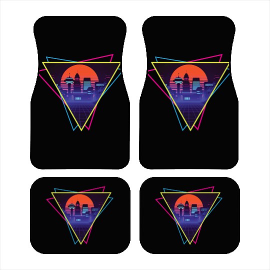 future city synthwave Car Mats