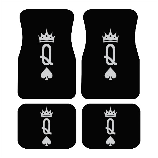 The queen of spades novelty poker player gift Car Mats