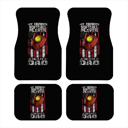 softball dad Car Mats for men - softball dad gifts