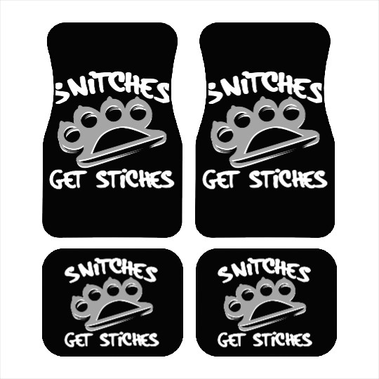 Cool Thug Life Car Mats For Gangster "Snitches Get
