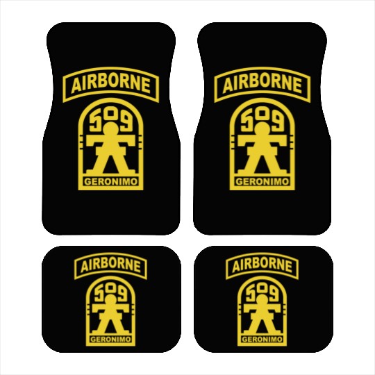 Geronimo 509th Airborne Parachute Infantry US Army Car Mats