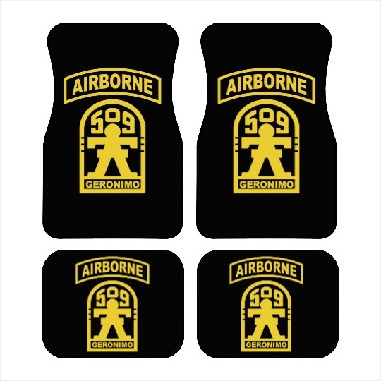 Geronimo 509th Airborne Parachute Infantry US Army Car Mats