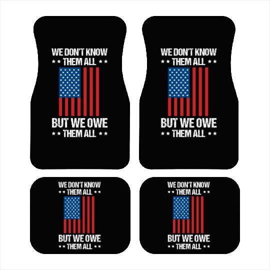 Memorial Day Veterans Day USA U.S. Army America Mi Car Mats
