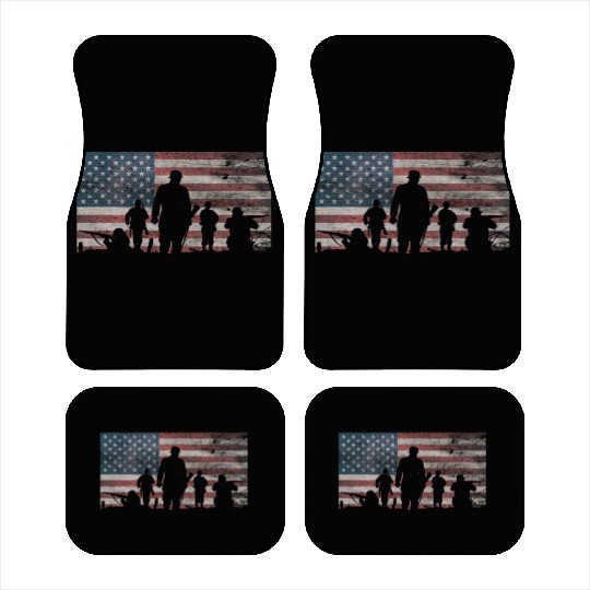 American Flag Thank Military Veteran's Day Car Mats