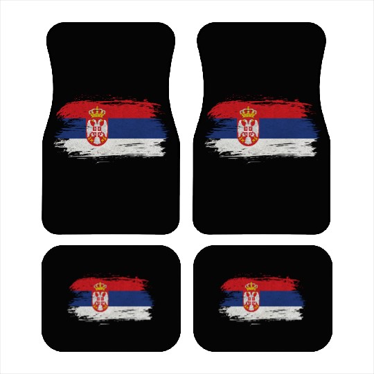Serbia Vintage Flag Car Mats
