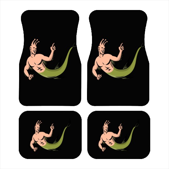 Sea Monkey Pointing Mascot Car Mats