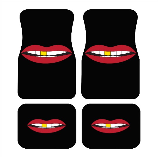 Gold Tooth Mouth Car Mats