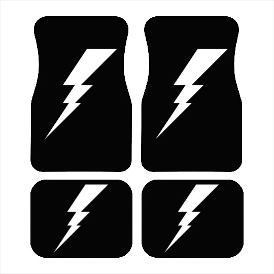 Lightning Bolt Geometric Vector Shape Car Mats