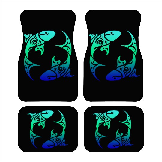 T Tattoo Pisces Horoscope Gift Idea Car Mats