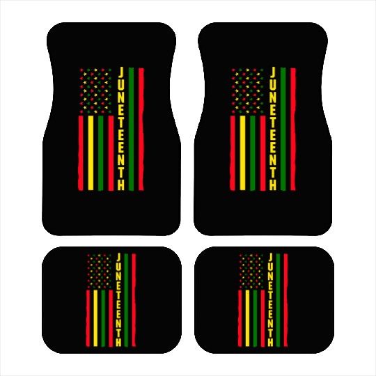 Juneteenth Color Flag Black African American Flag Car Mats