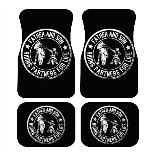 Dad and son riding partners for life Car Mats