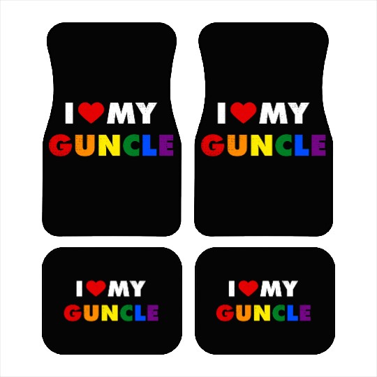I Love My Guncle I Heart My Gay Uncle Car Mats