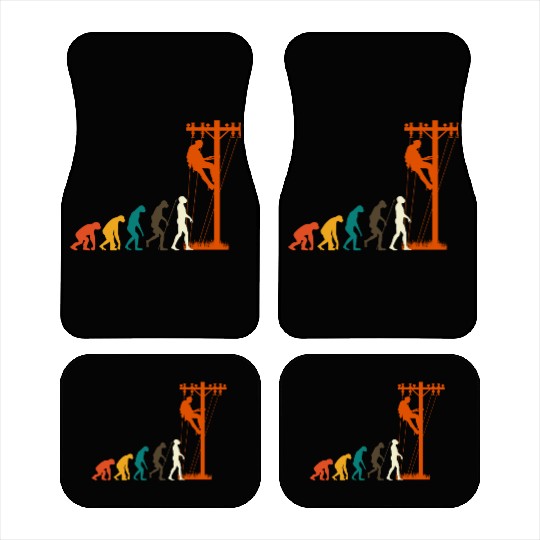 Unique Evolution Of Lineman Electrician Car Mats