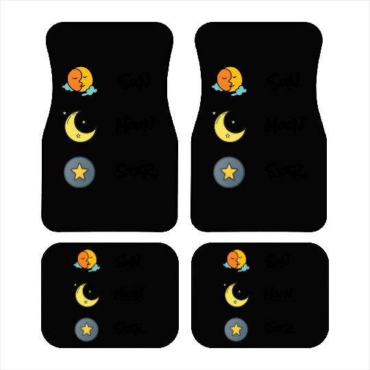 sun moon and star Car Mats