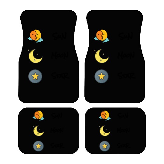 sun moon and star Car Mats