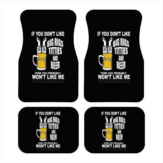 Trucker Big Rigs Titties Beer Car Mats