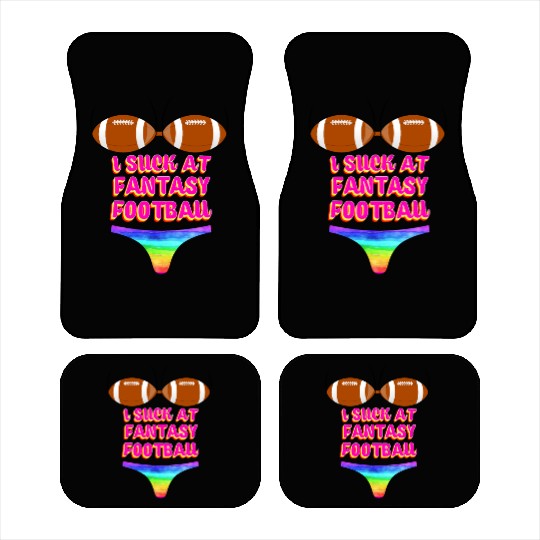 Funny Football I Suck At Fantasy Football Car Mats