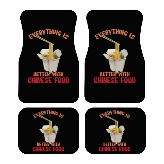 Chinese Food Expert Asian eating Noodles Foodie Car Mats