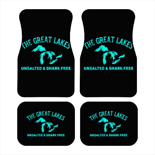 The Great Lakes Unsalted & Shark Free Michigan Gif Car Mats