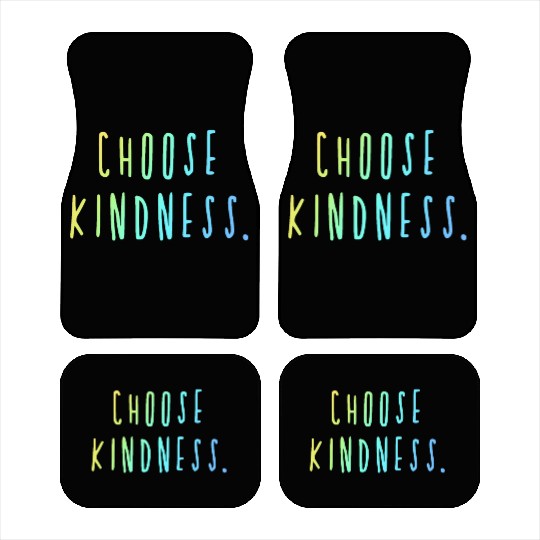 Choose Kindness Cool Colors Ombre Car Mats