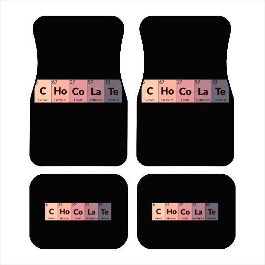 Chocolate Lover Periodic Table Chemistry Science Car Mats