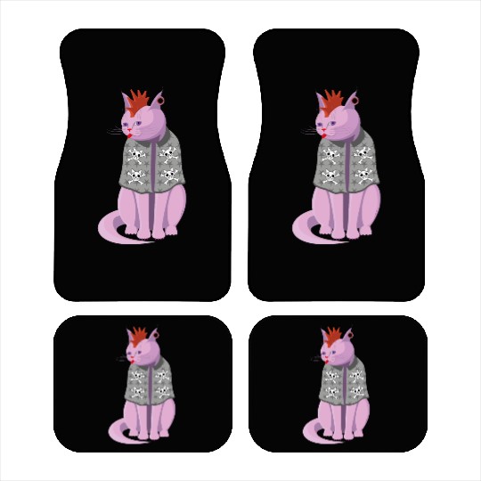 Punk Rock Cat Car Mats