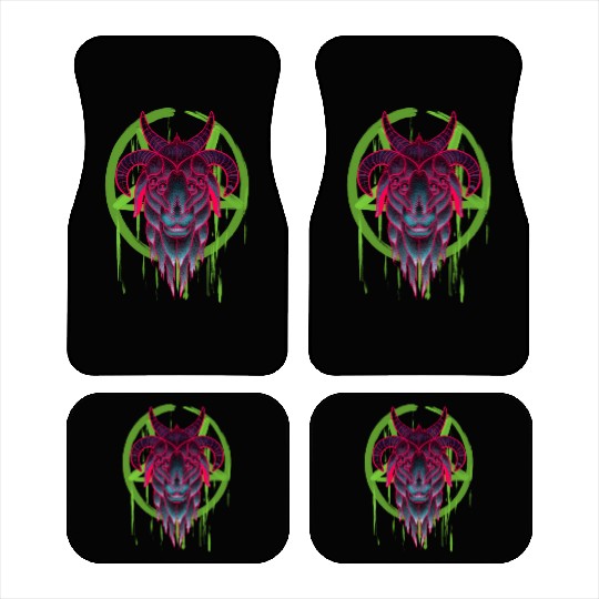 Neon Baphomet Car Mats