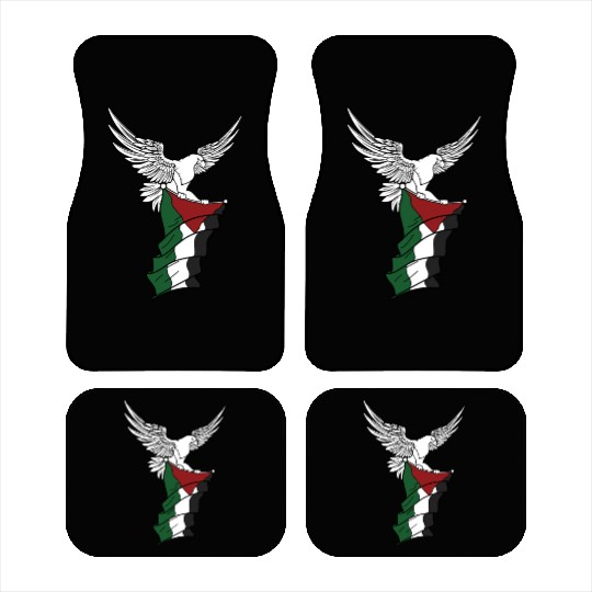 Free Palestine Palestinian Flag Bird Eagle Palesti Car Mats