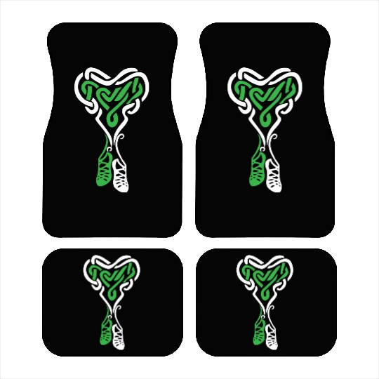 Irish Step Dancing Celtic Knot Heart Car Mats