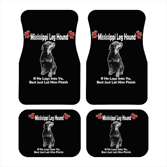 Mississippi Leg Hound Let Him Finish Christmas Car Mats