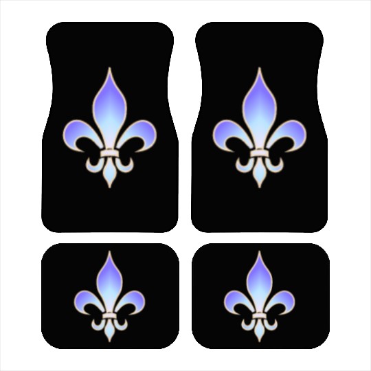 Lily Flower Fleur de Lys Royal Flower Power Roi Car Mats
