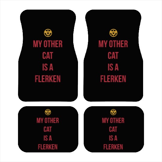 Captain Marvel My Other Cat Is A Flerken Bold Logo Car Mats