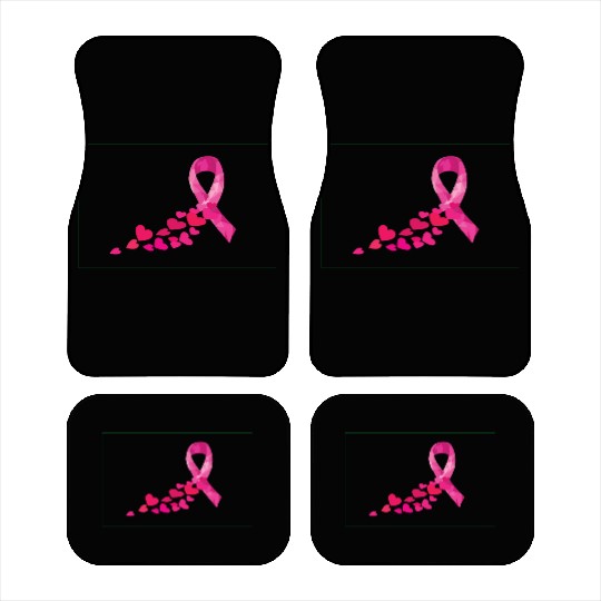 Pink Ribbon Breast Cancer Awareness Love Car Mats