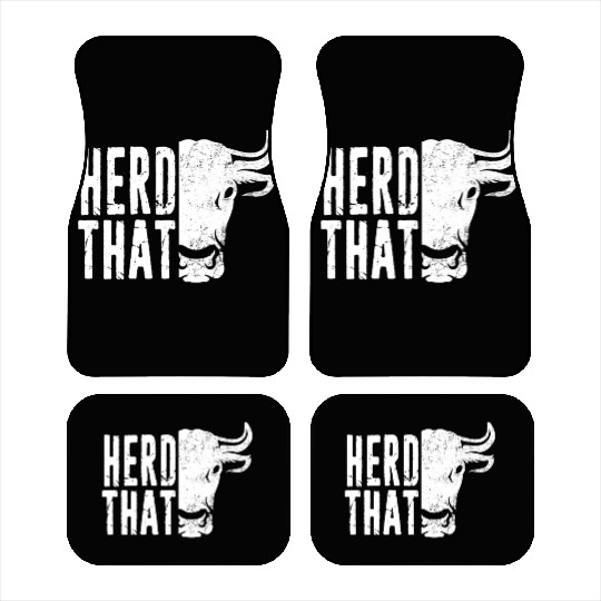 Herd That Farming Dairy Farmer Cattle Rancher Gift Car Mats