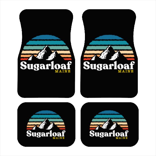 Sugarloaf Maine Usa Ski Resort 1980S Retro Gift Te Car Mats