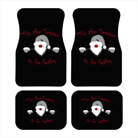 Tis the Season to be Gothy - Goth Santa Christmas Car Mats