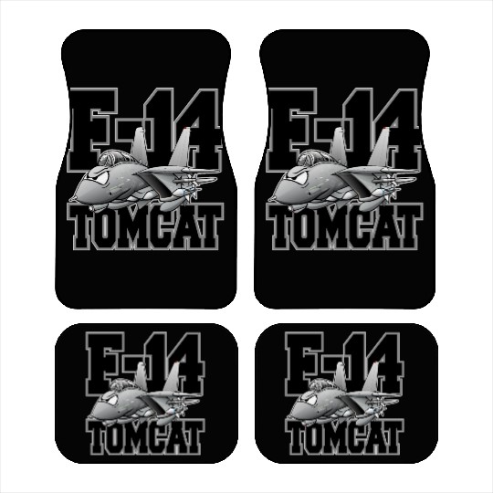 F-14 Tomcat Military Fighter Jet Aircraft Cartoon Car Mats