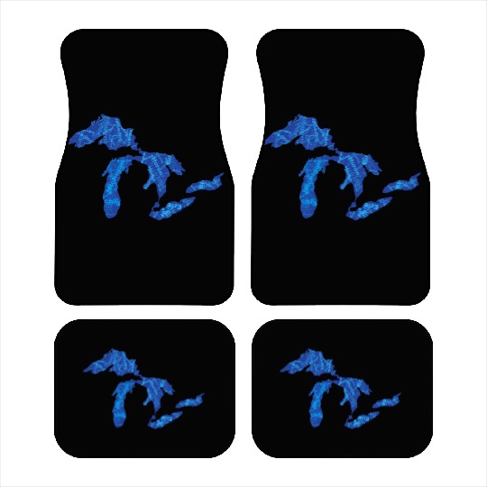 Great Lakes with Names Car Mats