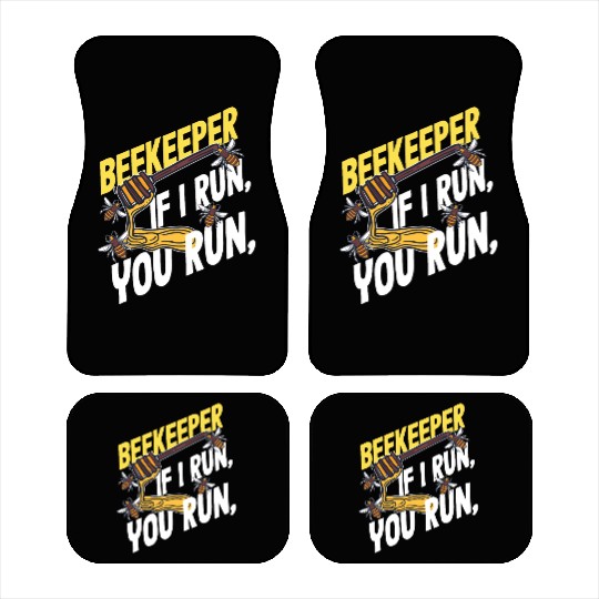 Beekeeper If I Run You Run Honey Bee Car Mats