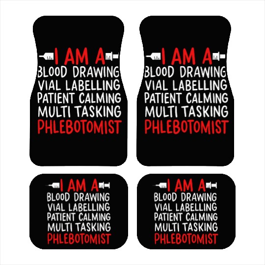 Phlebotomist Laboratory Vein Artery Car Mats